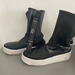 Nike Women's Black and White Platform Boots